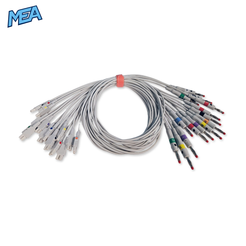 14-lead Diagnostic (EKG) ECG Leadwire Set with 4mm Banana end AHA for GE Healthcare 2016033-001 1 14-lead Diagnostic (EKG) ECG Leadwire Set with 4mm Banana end AHA for GE Healthcare 2016033-001