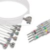 10-lead ECG Leadwire Set with 3mm Needle end AHA for Philips M1713B Reusable, Limb + Chest Lead, Lead Type: Philips Trim Series, Shielded 4 EKL PWA10 N A