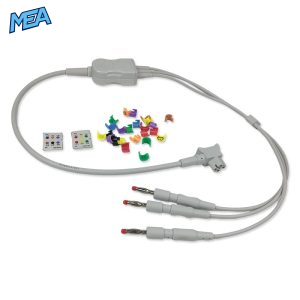 3-lead Diagnostic (EKG) ECG Leadwire Set with 4mm Banana end AHA/IEC for Philips 989803151691 Reusable, Chest Lead