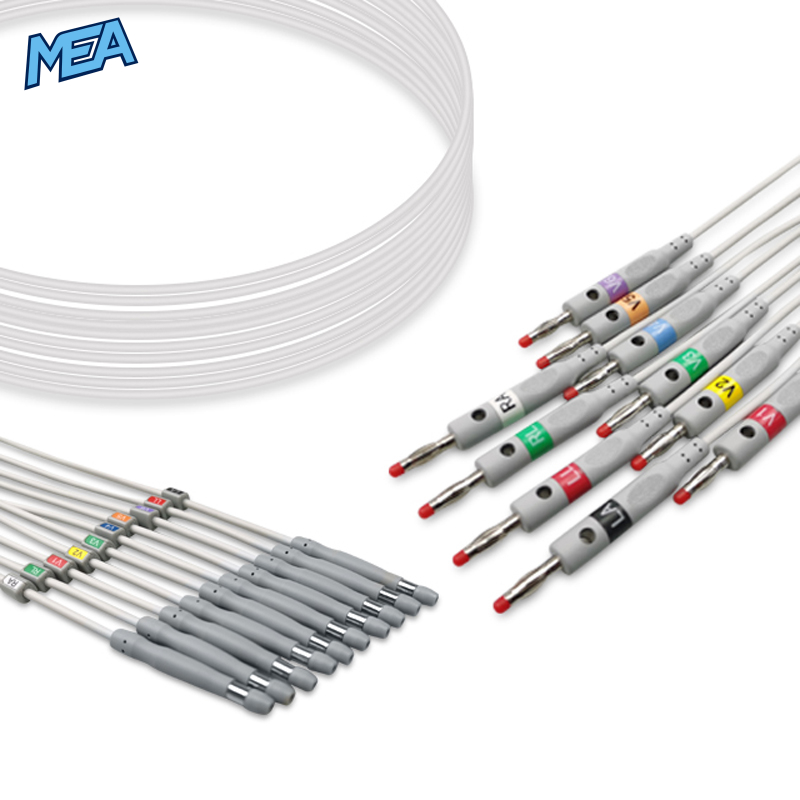 10-lead ECG Leadwire Set with 4mm Banana end AHA for Welch Allyn 401129 Reusable, Limb + Chest Lead, Shielded 1 10-lead ECG Leadwire Set with 4mm Banana end AHA for Welch Allyn 401129 Reusable, Limb + Chest Lead, Shielded