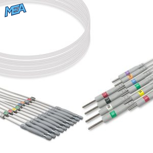 10-lead ECG Leadwire Set with 3mm Needle end AHA for Welch Allyn Monitors Reusable, Limb + Chest Lead, Shielded