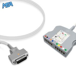 10-lead Diagnostic (EKG) ECG Trunk Cable AHA for GE Healthcare 2104723-001 Reusable, Limb + Chest Lead, 2.5m, used with GE Multi-Link Leadwire