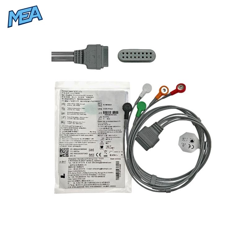 5-lead ECG Leadwire Set with Snap end IEC for Edan EL5NISH01 Reusable 1 5-lead ECG Leadwire Set with Snap end IEC for Edan EL5NISH01 Reusable