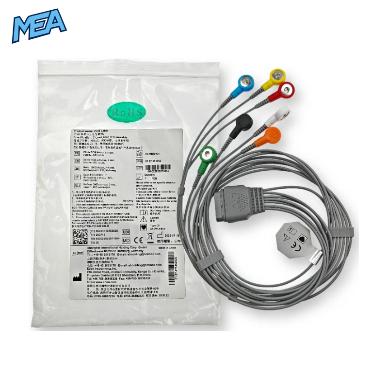 7-lead ECG Leadwire Set with Snap end IEC for Edan EL7NISH01 Reusable 1 7-lead ECG Leadwire Set with Snap end IEC for Edan EL7NISH01 Reusable