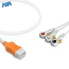 3-lead ECG Leadwire Set with Snap end AHA for Kendall (Cardinal Health/Covidien) Monitors Disposable, Limb Lead, Lead Type: Covidien/Kendall, Shielded 4 ELD CV3 90S A
