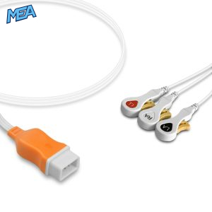 3-lead ECG Leadwire Set with Snap end AHA for Kendall (Cardinal Health/Covidien) Monitors Disposable, Limb Lead, Lead Type: Covidien/Kendall, Shielded