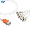 5-lead ECG Leadwire Set with Snap end AHA for Covidien 33105 Disposable, Limb + Chest Lead, Lead Type: Covidien/Kendall, Shielded 2 ELD CV5 300S A