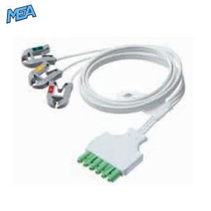 3-lead ECG Leadwire Set with Grabber/Pinch end AHA for Draeger MP00877 Disposable, Limb Lead, Lead Type: Draeger(Single-Pin), Shielded