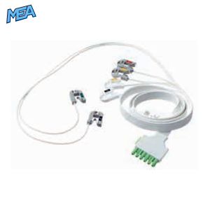6-lead ECG Leadwire Set with Grabber/Pinch end AHA for Draeger MP03123 Disposable, Limb + Chest Lead, Lead Type: Draeger(Single-Pin), Shielded