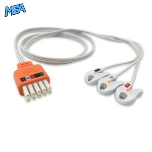 3-lead ECG Leadwire Set with Grabber/Pinch end AHA for Mindray (Datascope) Monitors Disposable, Limb Lead, Lead Type: Mindray Mobility, Shielded