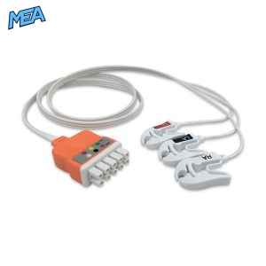 3-lead ECG Leadwire Set with Grabber/Pinch end AHA for Vyaire Medical 2052133-027 Disposable, Limb Lead, Lead Type: GE Multi-Link, Shielded