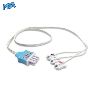 3-lead ECG Leadwire Set with Grabber/Pinch end AHA for Nihon Kohden Monitors Disposable, Limb Lead, Lead Type: Nihon Kohden(BR-9XXP), Shielded