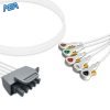 5-lead ECG Leadwire Set with Snap end AHA for Philips 33113 Disposable, Limb + Chest Lead, Lead Type: Tele AA Twin-Pin, Shielded 7 ELD TAA5 90S A