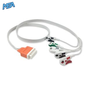 5-lead ECG Leadwire Set with Grabber/Pinch end AHA for Mindray Monitors Disposable, Limb + Chest Lead, Lead Type: Mindray, Shielded