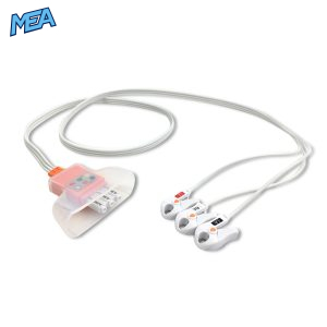 3-lead ECG Leadwire Set with Grabber/Pinch end AHA for Philips 989803173141 Disposable, Limb Lead, Lead Type: Tele IntelliVue, Shielded