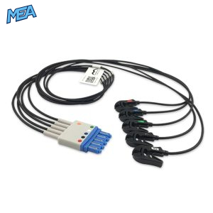 5-lead ECG Leadwire Set with Grabber/Pinch end AHA for Siemens Monitors Reusable, Limb + Chest Lead, Lead Type: Siemens CT, Radiolucent