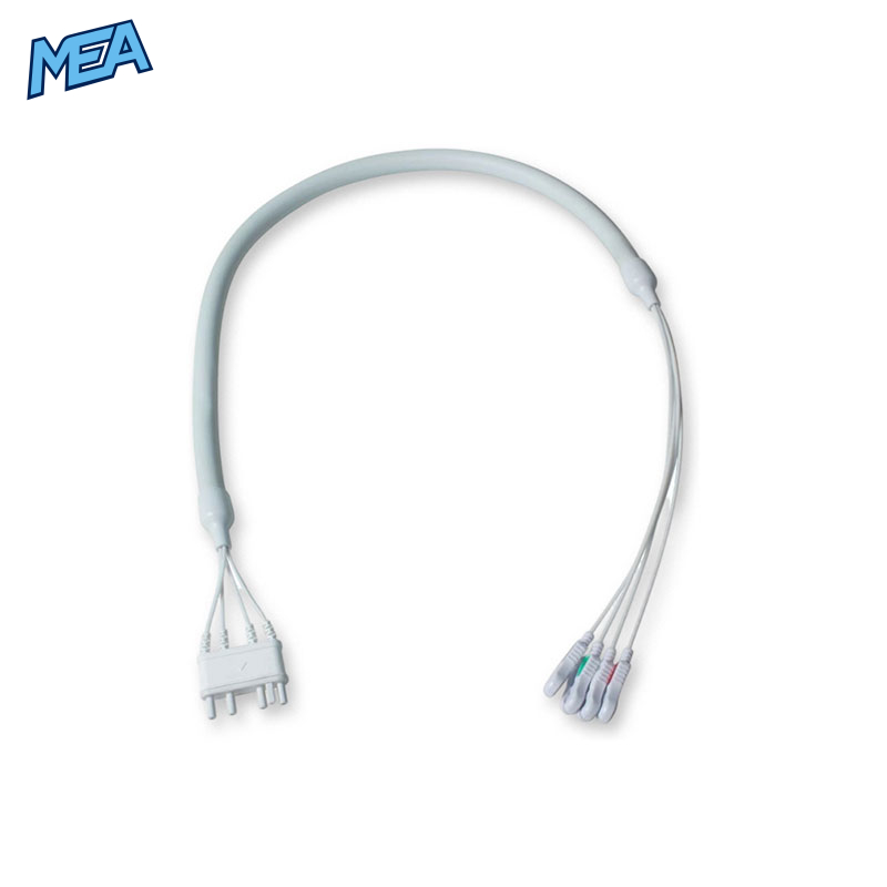 4-lead Diagnostic (EKG) ECG Leadwire Set with Snap end AHA for Philips 989803193721 Reusable, Limb Lead, MRI 1 4-lead Diagnostic (EKG) ECG Leadwire Set with Snap end AHA for Philips 989803193721 Reusable, Limb Lead, MRI