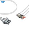 3-lead ECG Leadwire Set with Mini Grabber end AHA for Philips M1609A Reusable, Limb Lead, Lead Type: AA Twin-Pin, Shielded 7 EL AAS3 60MG A