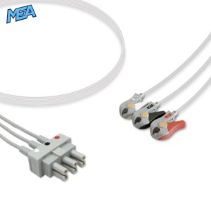 3-lead ECG Leadwire Set with Grabber/Pinch end AHA for Bionet Monitors Reusable, Limb Lead, Lead Type: Bionet, Shielded