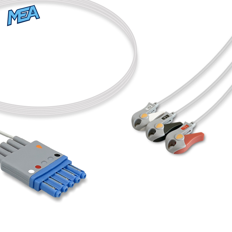 3-lead ECG Leadwire Set with Grabber/Pinch end AHA for Criticare/CSI 1124-A5 Reusable, Limb Lead, Lead Type: Criticare(CSI), Shielded 1 3-lead ECG Leadwire Set with Grabber/Pinch end AHA for Criticare/CSI 1124-A5 Reusable, Limb Lead, Lead Type: Criticare(CSI), Shielded