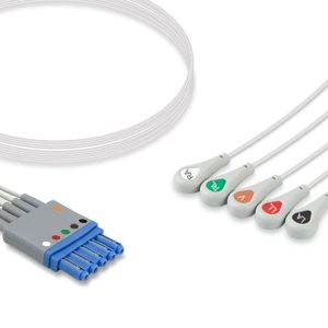 5-lead ECG Leadwire Set with Snap end AHA for Criticare/CSI Monitors Reusable, Limb + Chest Lead, Lead Type: Criticare(CSI), Shielded