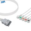 5-lead ECG Leadwire Set with Snap end AHA for Mennen Medical Monitors Reusable, Limb + Chest Lead, Lead Type: Mennen, Shielded 3 EL MN5 90S A