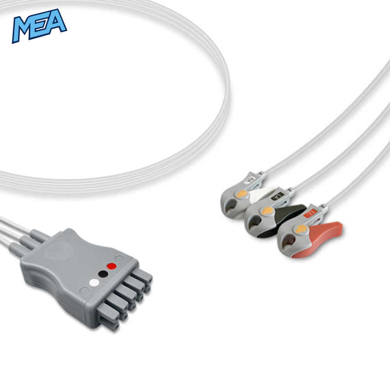 3-lead ECG Leadwire Set with Grabber/Pinch end AHA for GE Healthcare 2106390-002 Reusable, Limb Lead, Lead Type: GE Multi-Link, Shielded 1 3-lead ECG Leadwire Set with Grabber/Pinch end AHA for GE Healthcare 2106390-002 Reusable, Limb Lead, Lead Type: GE Multi-Link, Shielded