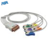 5-lead ECG Leadwire Set with Grabber/Pinch end AHA for GE Healthcare 2106393-003 Chest Lead, Shielded 4 EL MQV5 90G A