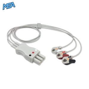3-lead ECG Leadwire Set with Mini Grabber end AHA for Mindray 0010-30-42896 Reusable, Limb Lead, Lead Type: Mindray, Shielded