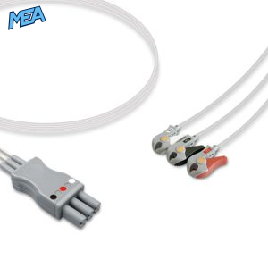3-lead ECG Leadwire Set with Mini Grabber end AHA for Mindray Monitors Reusable, Limb Lead, Lead Type: Mindray, Shielded