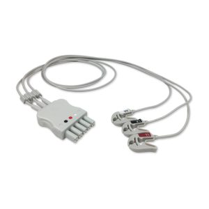 3/5-lead ECG Leadwire Set with Grabber/Pinch end AHA for Mindray 0012-00-1170 Reusable, Limb Lead, Lead Type: Mindray, Shielded