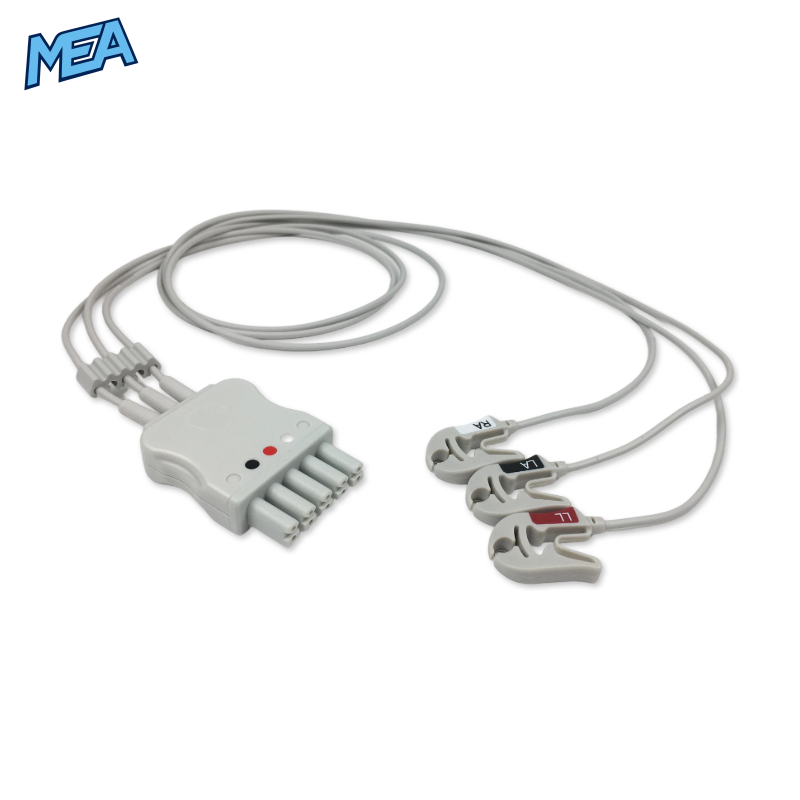 3/5-lead ECG Leadwire Set with Grabber/Pinch end AHA for Mindray 0012-00-1170 Reusable, Limb Lead, Lead Type: Mindray, Shielded 1 3/5-lead ECG Leadwire Set with Grabber/Pinch end AHA for Mindray 0012-00-1170 Reusable, Limb Lead, Lead Type: Mindray, Shielded