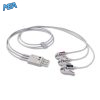 3-lead ECG Leadwire Set with Grabber/Pinch end AHA for Philips M1671A Reusable, Limb Lead, Lead Type: Philips IntelliVue, Shielded 4 EL PH3 90G A