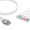 5-lead ECG Leadwire Set with Snap end AHA for Spacelabs 700-0010-19 Reusable, Limb + Chest Lead, Lead Type: Spacelabs Molded Din-Style, Shielded 2 EL SLD5 130S A