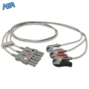 3-lead ECG Leadwire Set with Grabber/Pinch end AHA for Spacelabs 700-0006-00 Reusable, Limb Lead, Lead Type: Spacelabs TruLink, Shielded