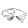 5-lead ECG Leadwire Set with Snap end AHA for Philips M2592A Reusable, Limb + Chest Lead, Lead Type: Tele AA Twin-Pin, Shielded 2 EL TAA5 90S A