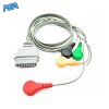 5-lead ECG Leadwire Set with Snap end AHA for Edan 01.57.471455013 Reusable, Limb + Chest Lead, Shielded 5 EL TEDA5 90S A