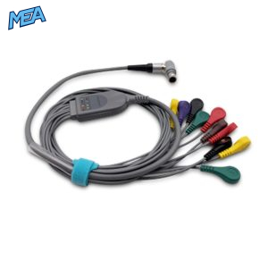 10-lead ECG Leadwire Set with Snap end AHA for GE Healthcare 2107229-001 Reusable, Shielded
