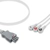 3-lead ECG Leadwire Set with Snap end AHA for Lechnologies Monitors Reusable, Limb Lead, Shielded 2 EL TLN3 90S A