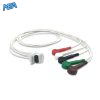 5-lead ECG Leadwire Set with Snap end AHA for Mortara (Welch Allyn/Baxter) 9293-036-52 Reusable, Limb + Chest Lead, Shielded 3 EL TMTA5 90S A
