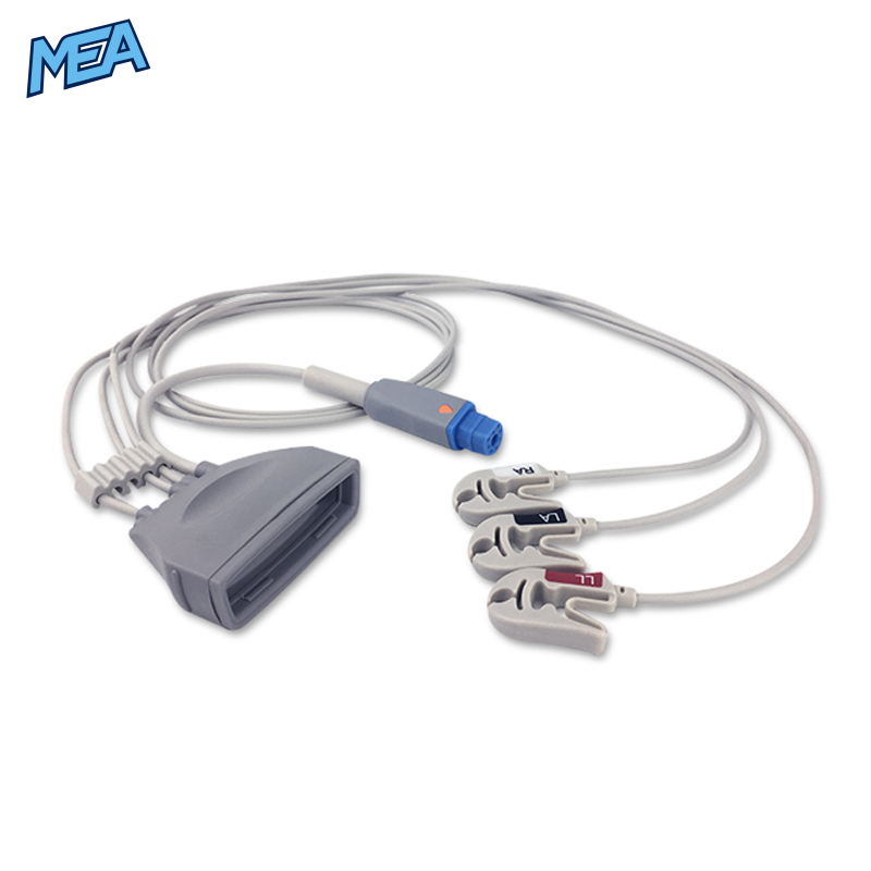 3-lead ECG Leadwire Set with Grabber/Pinch end AHA for Philips 989803171811 Reusable, Limb Lead, Lead Type: Philips MX40, Philips Fast SpO2 1 3-lead ECG Leadwire Set with Grabber/Pinch end AHA for Philips 989803171811 Reusable, Limb Lead, Lead Type: Philips MX40, Philips Fast SpO2