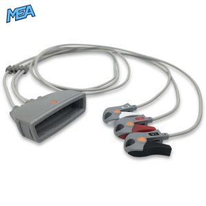 3-lead ECG Leadwire Set with Grabber/Pinch end AHA for Philips 989803171801 Reusable, Limb Lead, Lead Type: Philips MX40, Shielded