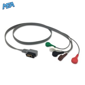 5-lead ECG Leadwire Set with Snap end AHA for Philips 989803157491 Reusable, Limb + Chest Lead, Lead Type: Zymed Digitrak XT, Shielded