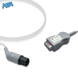 3-lead ECG Trunk Cable AHA for AAMI-Connector Monitors Reusable, 2.5m, used with Safety Din Leadwire