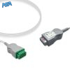 3-lead ECG Trunk Cable AHA for GE Healthcare 2106306-001 Reusable, 2.5m, used with Safety Din Leadwire 7 ET 3004 D A