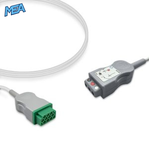 3-lead ECG Trunk Cable AHA for GE Healthcare 2106306-001 Reusable, 2.5m, used with Safety Din Leadwire