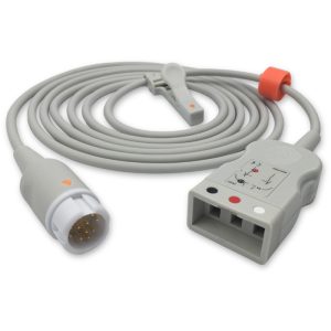 3-lead ECG Trunk Cable AHA for Philips M1500A Reusable, 2.5m, used with AA Twin-Pin Leadwire