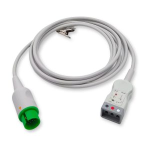3-lead ECG Trunk Cable AHA for Spacelabs 700-0008-08 Reusable, 2.5m, used with Spacelabs TruLink Leadwire