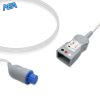3-lead ECG Trunk Cable AHA for Datex Ohmeda 545307-HEL Reusable, 2.5m, used with Datex 300 Series Leadwire 7 ET 3008R DX A