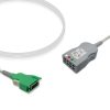 3-lead ECG Trunk Cable AHA for Nihon Kohden JC-103TA Reusable, 2.5m, used with Nihon Kohden(BR-9XXP) Leadwire 8 ET 3015R NKB A